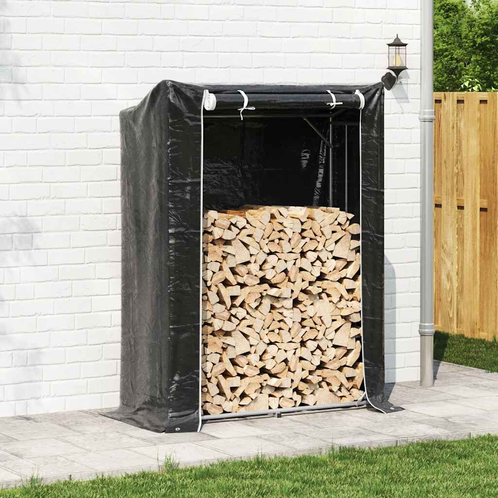 Vidaxl -Kamin mit Regenabdeckung 150x60x200 cm verzinkter Stahl