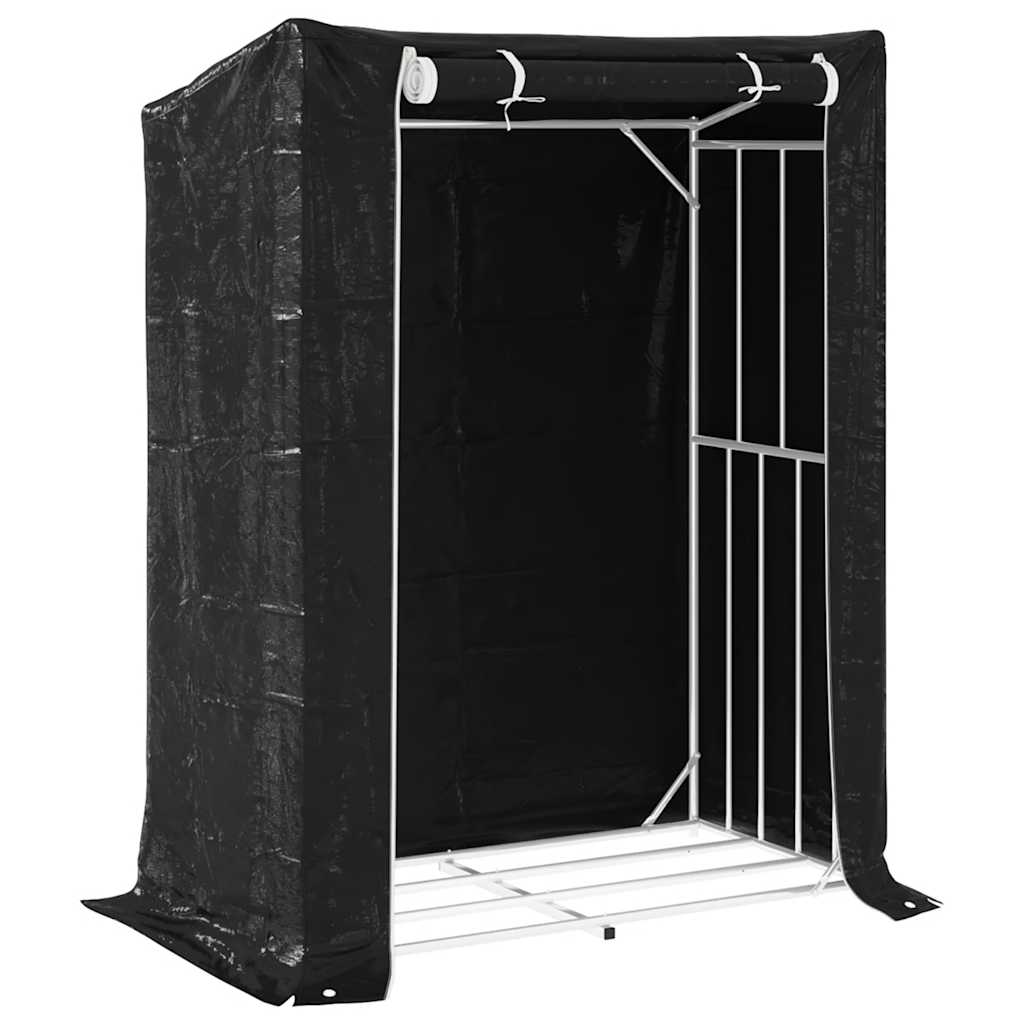 Vidaxl -Kamin mit Regenabdeckung 150x80x200 cm verzinkter Stahl