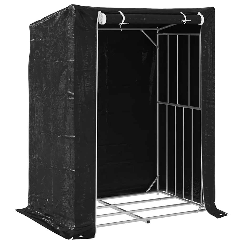Vidaxl -Kamin mit Regenabdeckung 150x100x200 cm verzinkter Stahl