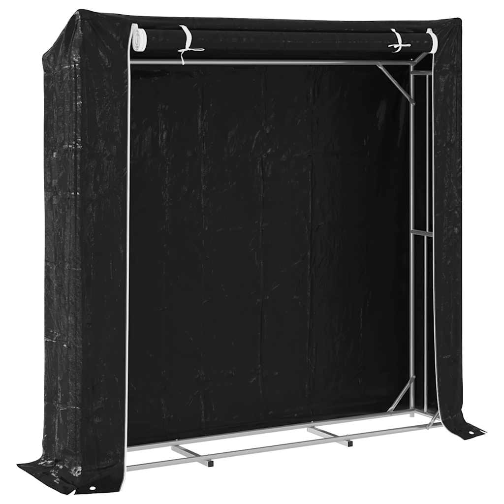 Vidaxl -Kamin mit Regenabdeckung 200x40x200 cm verzinkter Stahl