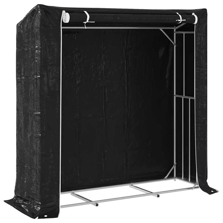 VIDAXL -Kamin mit Regenabdeckung 200x60x200 cm verzinkter Stahl