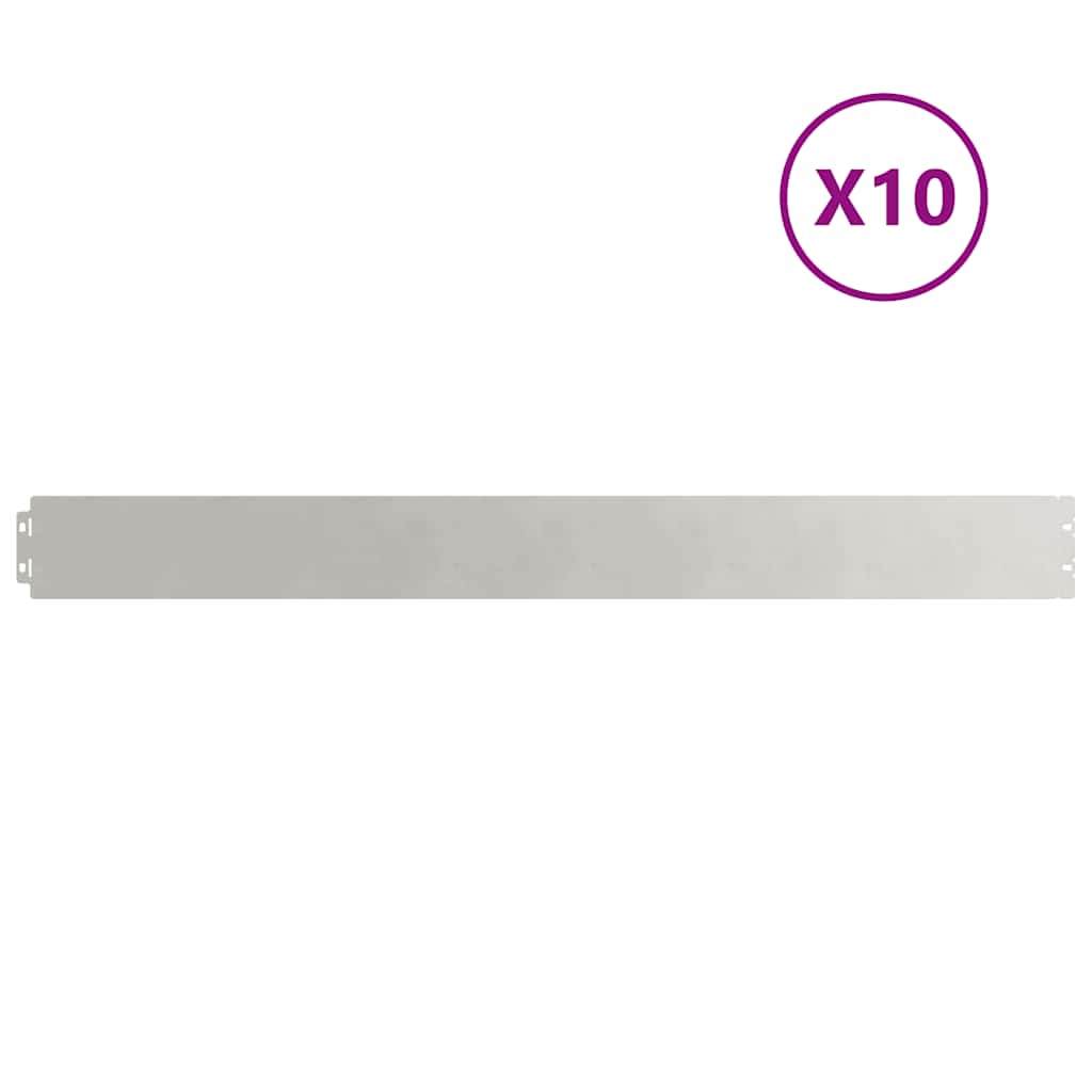 Vidaxl Rasenkanten 10 Stück 10x103 cm Edelstahl