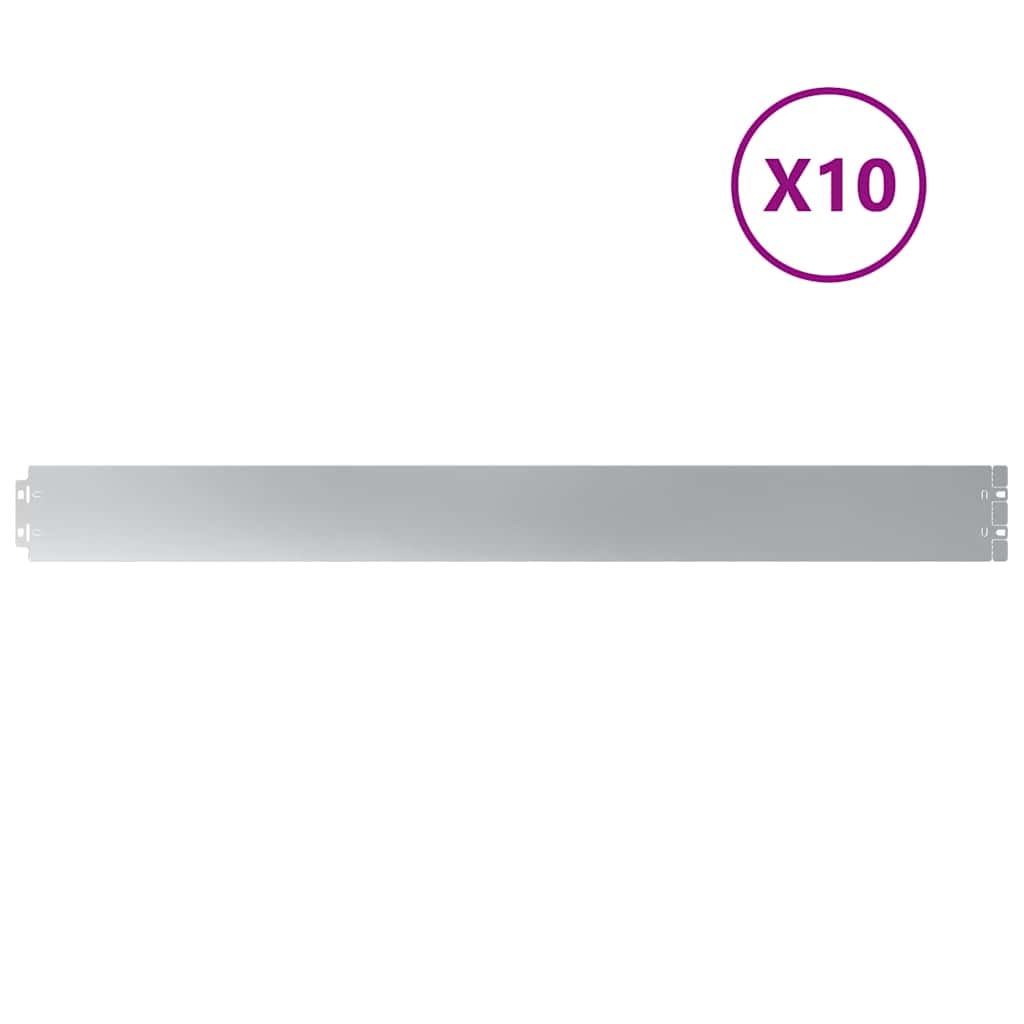 Vidaxl Rasenkanten 10 Stück 10x103 cm verzinkter Stahl