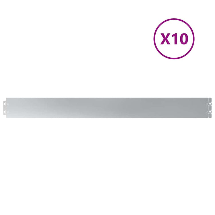 Vidaxl Rasenkanten 10 Stück 10x103 cm verzinkter Stahl