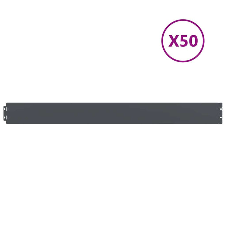 Vidaxl Rasenkanten 50 Stück 10x103 cm kaltgewalzter Stahl Anthrazit