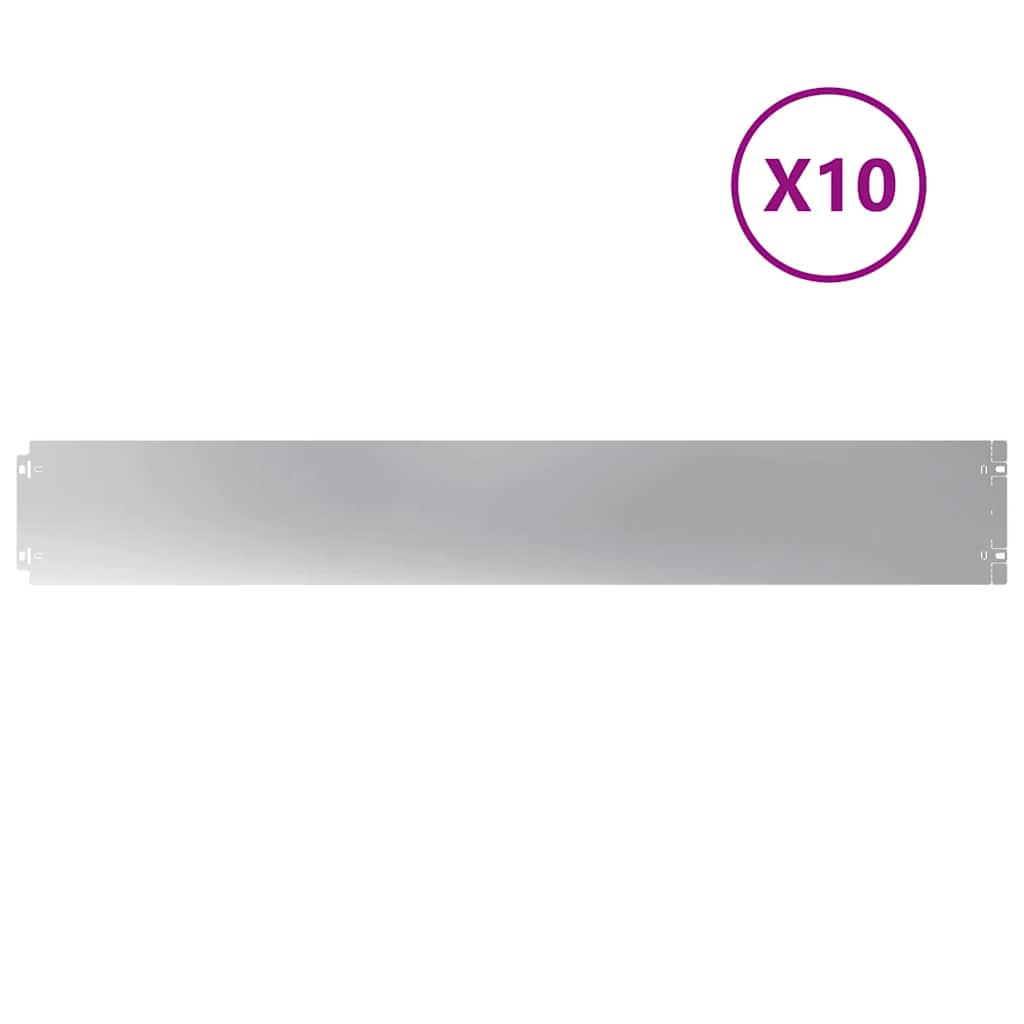 Vidaxl Rasenkanten 10 Stück 15x103 cm verzinkter Stahl