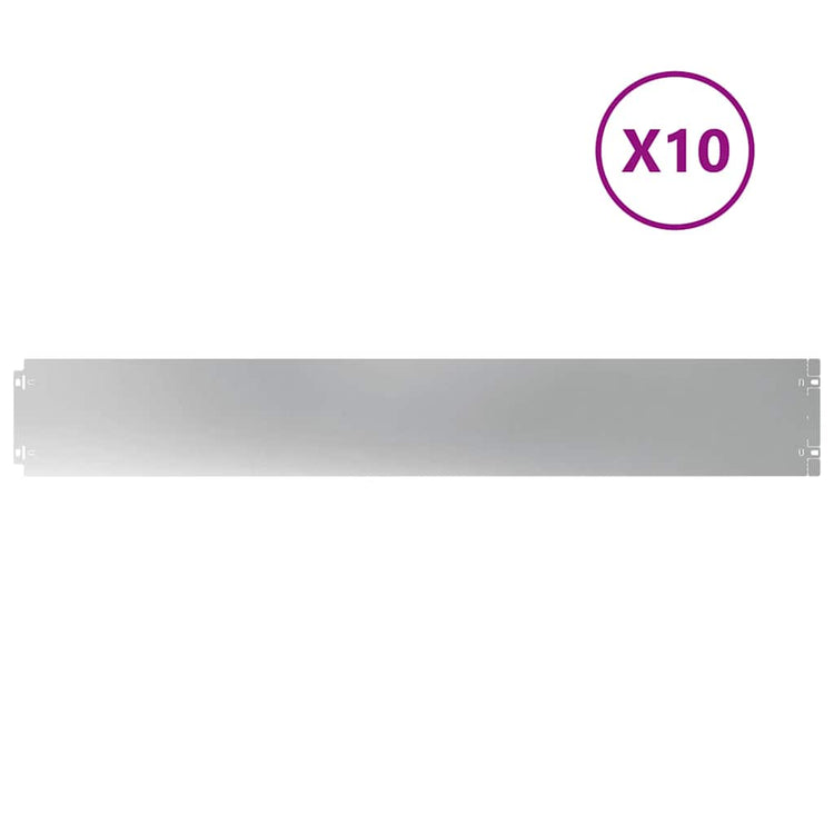 Vidaxl Rasenkanten 10 Stück 15x103 cm verzinkter Stahl