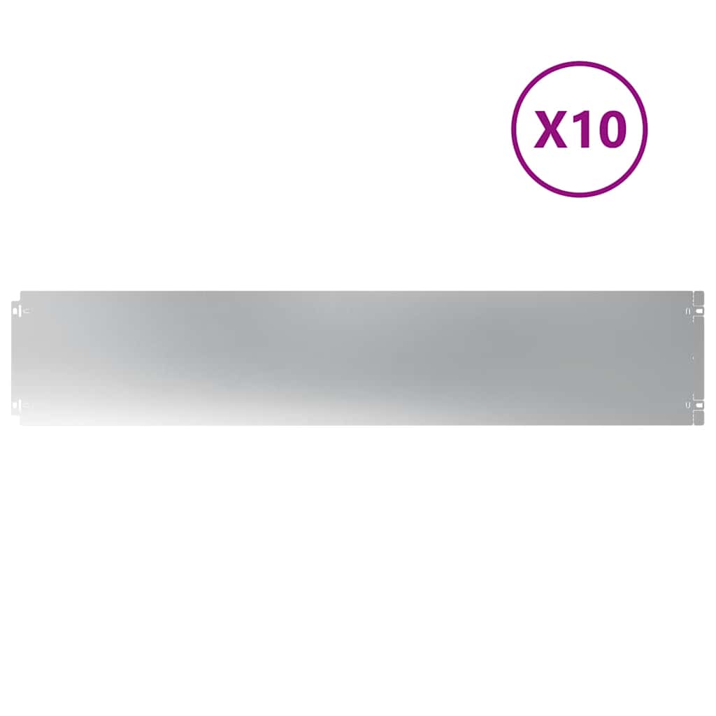 Vidaxl Rasenkanten 10 Stück 20x103 cm verzinkter Stahl