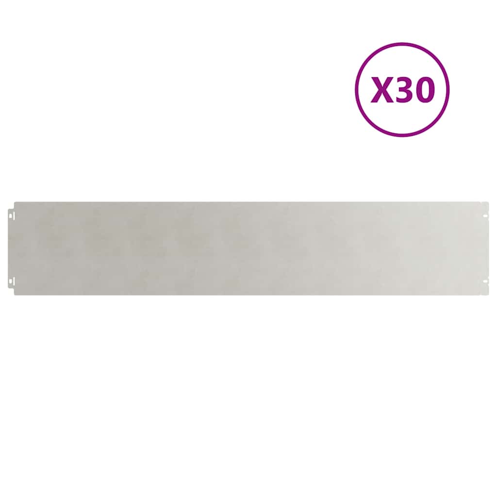 Vidaxxl Rasenkanten 30 Stück 20x103 cm Edelstahl