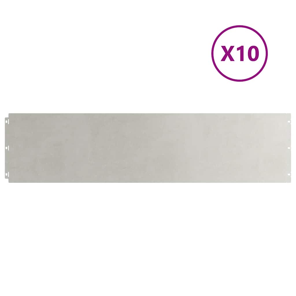 Vidaxxl Rasenkanten 10 Stück 25x103 cm Edelstahl