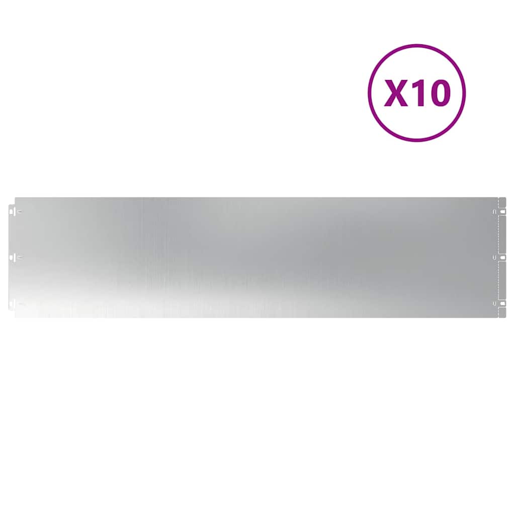 Vidaxl Rasenkanten 10 Stück 25x103 cm verzinkter Stahl