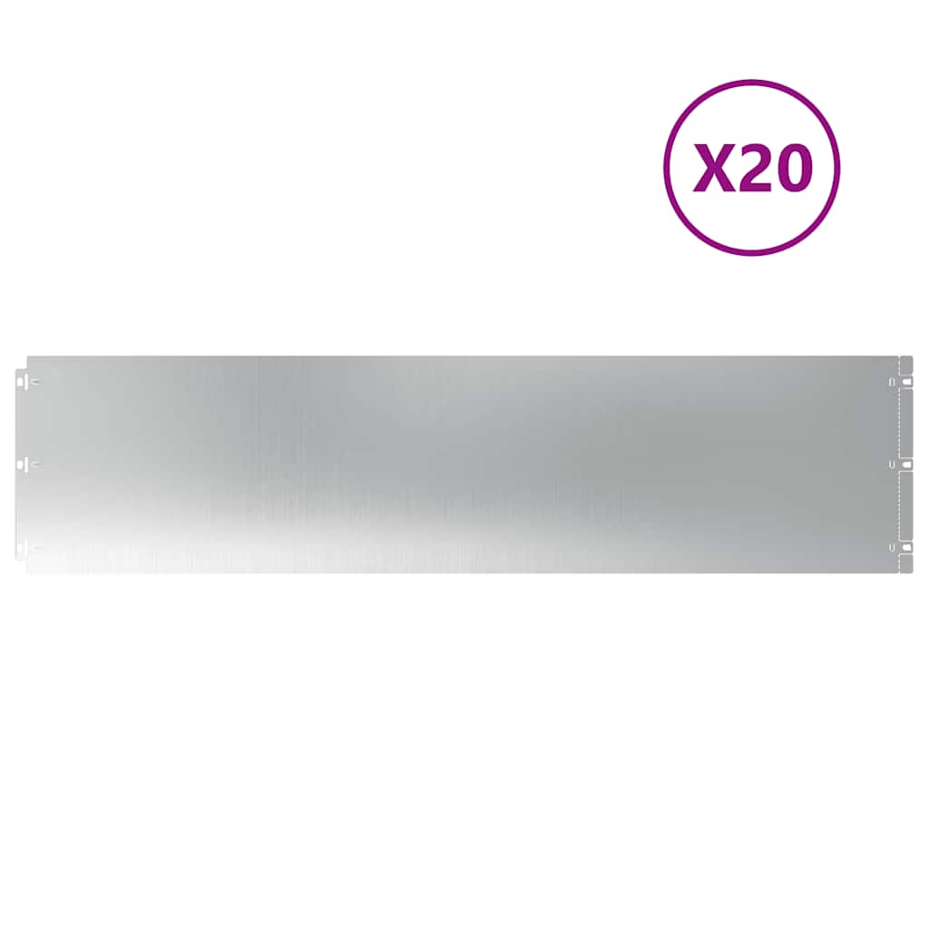Vidaxl Rasenkanten 20 Stück 25x103 cm verzinkter Stahl
