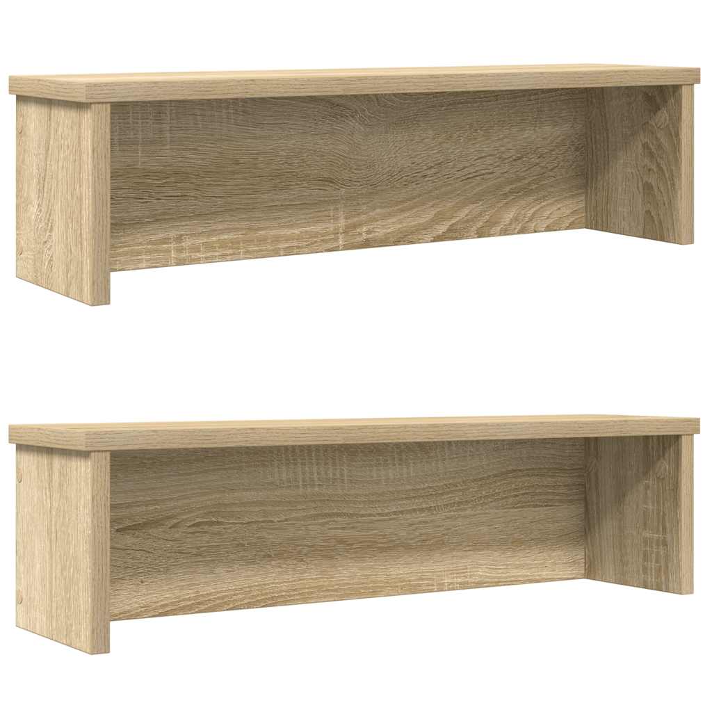 VidaXL Küchenregale stapelbar 2 Stück 50x15x16 cm Sonoma-Eiche-farbig