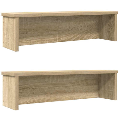 VidaXL Küchenregale stapelbar 2 Stück 50x15x16 cm Sonoma-Eiche-farbig
