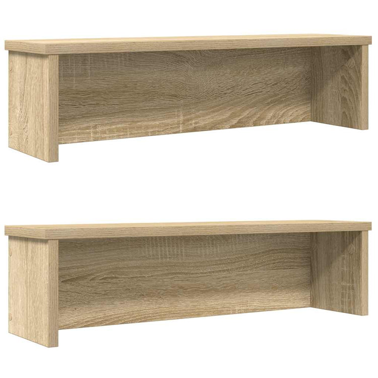 VidaXL Küchenregale stapelbar 2 Stück 50x15x16 cm Sonoma-Eiche-farbig