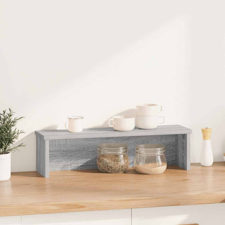 Vidaxx Küchenregal, stapelbar, 50 x 15 x 16 cm, Holzwerkstoff, graue Sonoma-Eiche