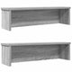 VidaXL Küchenregale stapelbar 2 Stück 50x15x16 cm graue Sonoma-Eiche
