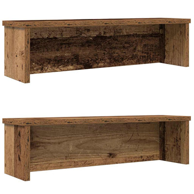 VidaXL Küchenregale stapelbar 2 Stück 50x15x16 cm altholzfarben