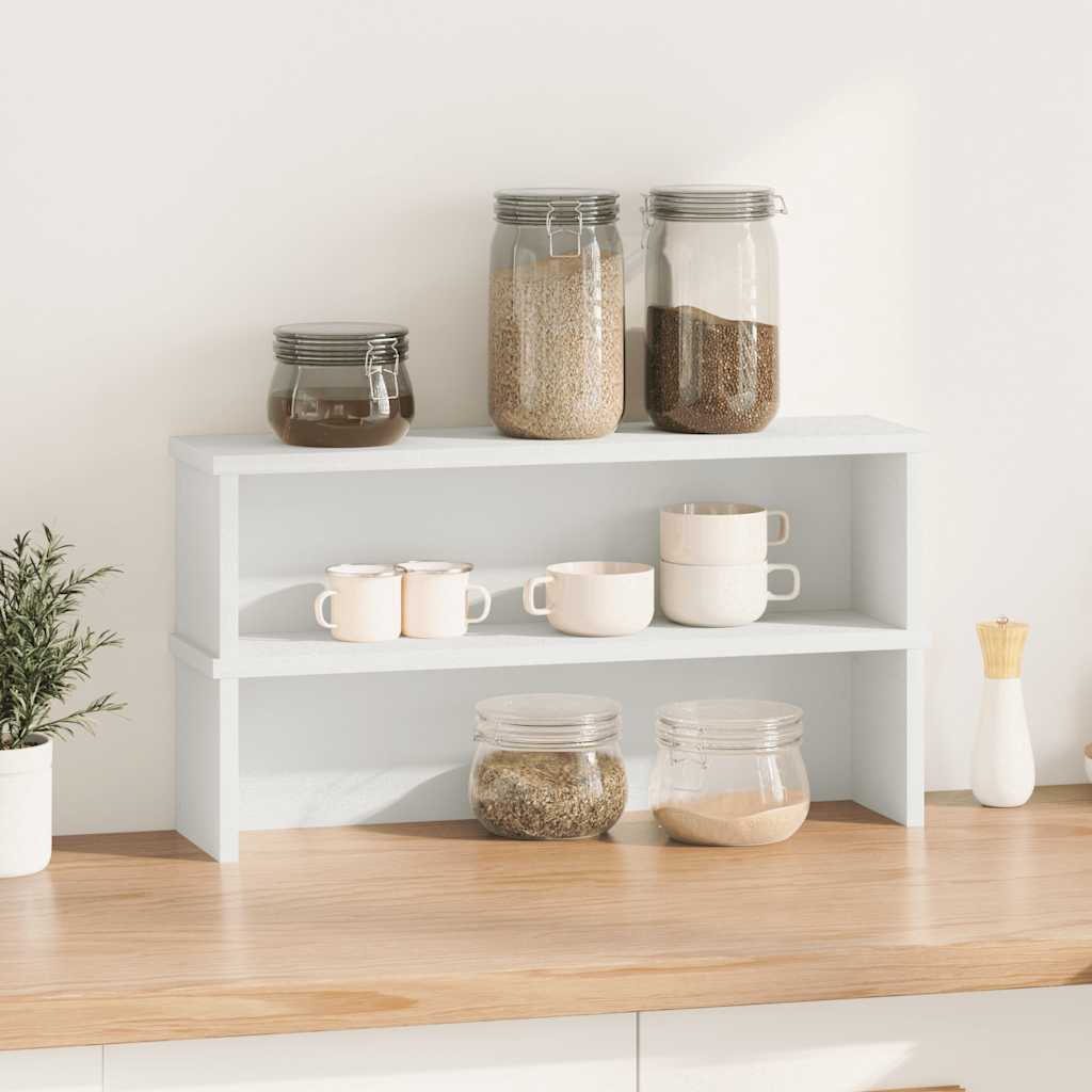 Vidaxl Kitchen Racks Stapelbar 2 PCs 60x15x16 cm Weiß