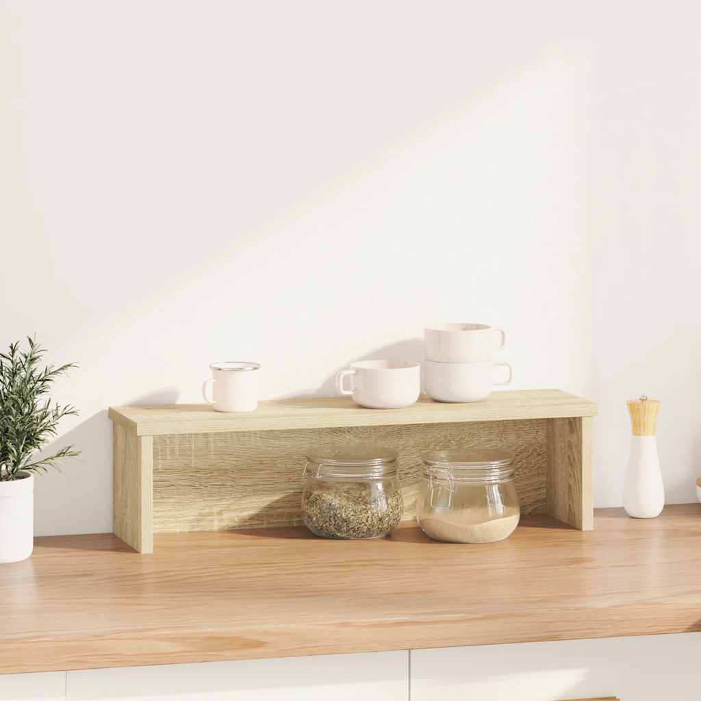 Vidaxl Kitchen Rack Stapelbar 60x15x16 cm verarbeitetes Holz Sonoma Eiche Farbe