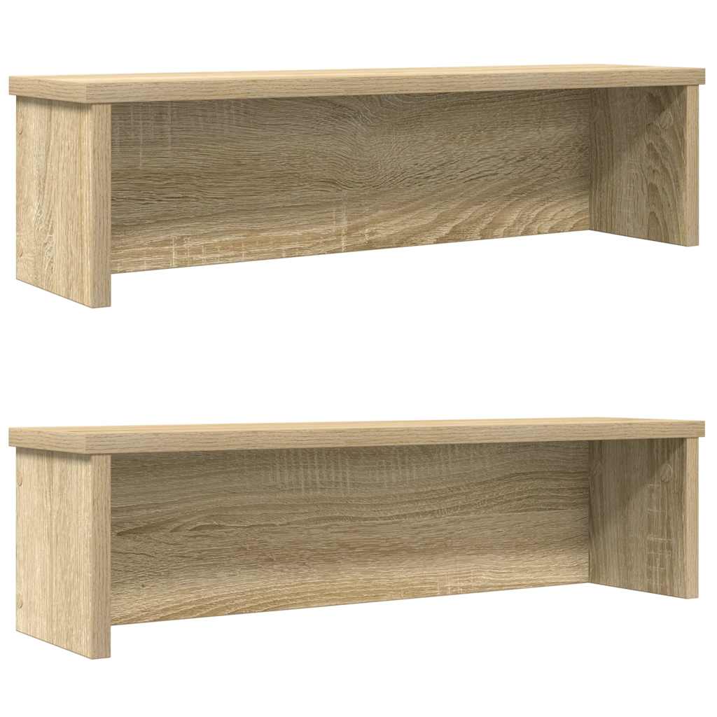 Vidaxl Kitchen Racks Stapelbar 2 PCs 60x15x16 cm Sonoma Eichefarbe