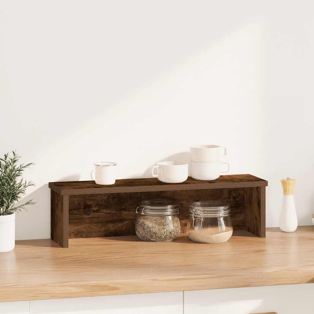 Vidaxl Kitchen Rack Stapelbar 60x15x16 cm verarbeiteter Holzgeräuchchen -Eiche