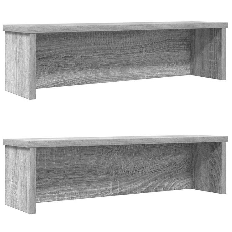 Vidaxl Kitchen Racks Stapelbar 2 PCs 60x15x16 cm graue Sonoma -Eiche