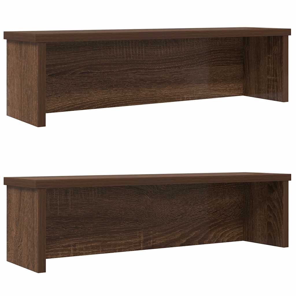 Vidaxl Kitchen Racks Stapelbar 2 PCs 60x15x16 cm Braune Eiche Farbe