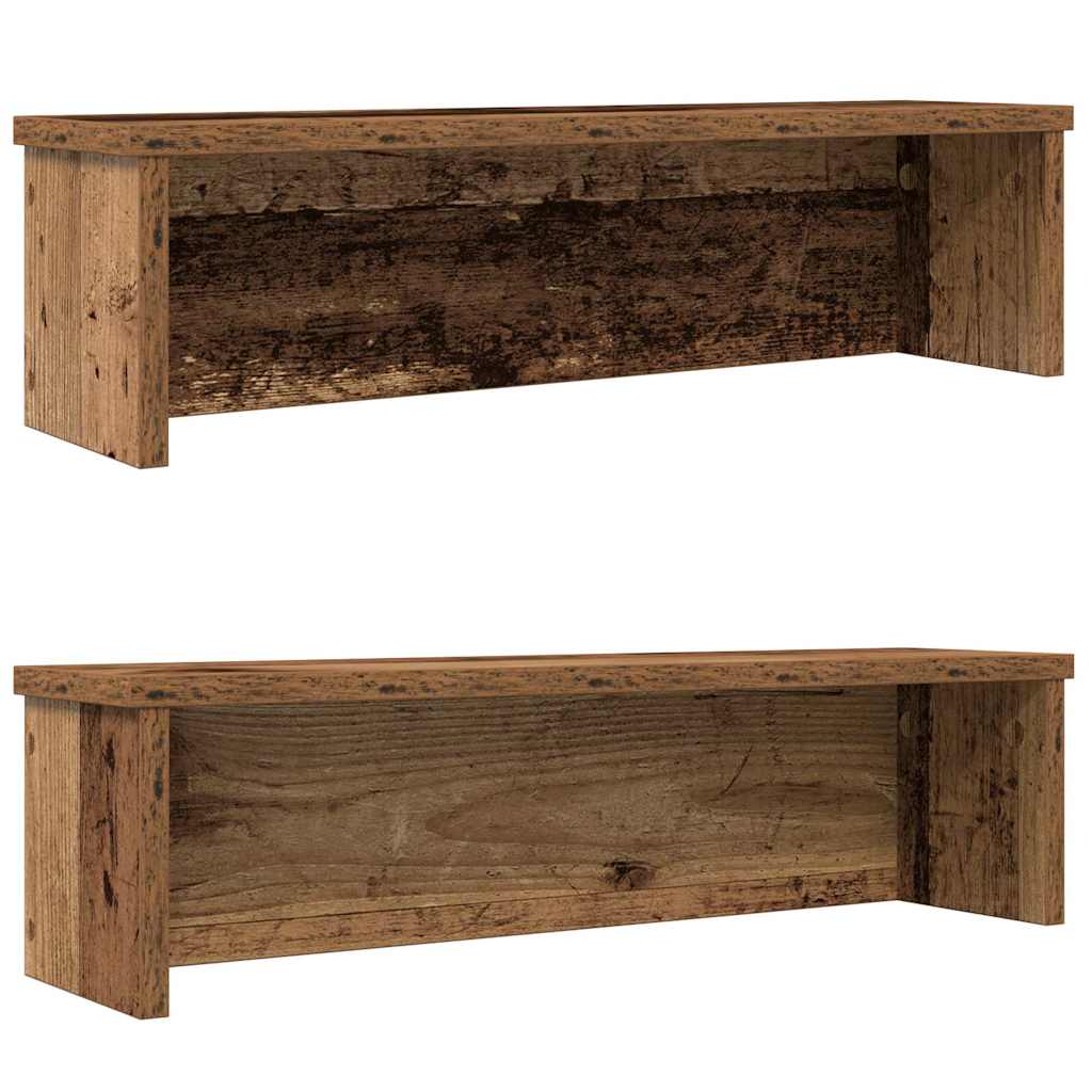 Vidaxl Kitchen -Racks Stapelbar 2 PCs 60x15x16 cm altes Holzfarbe