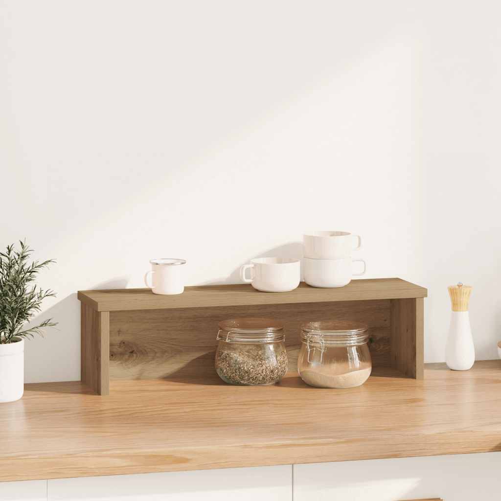 Vidaxl Kitchen Rack Stapelbar 60x15x16 cm verarbeiteter Holzhandwerker -Eiche