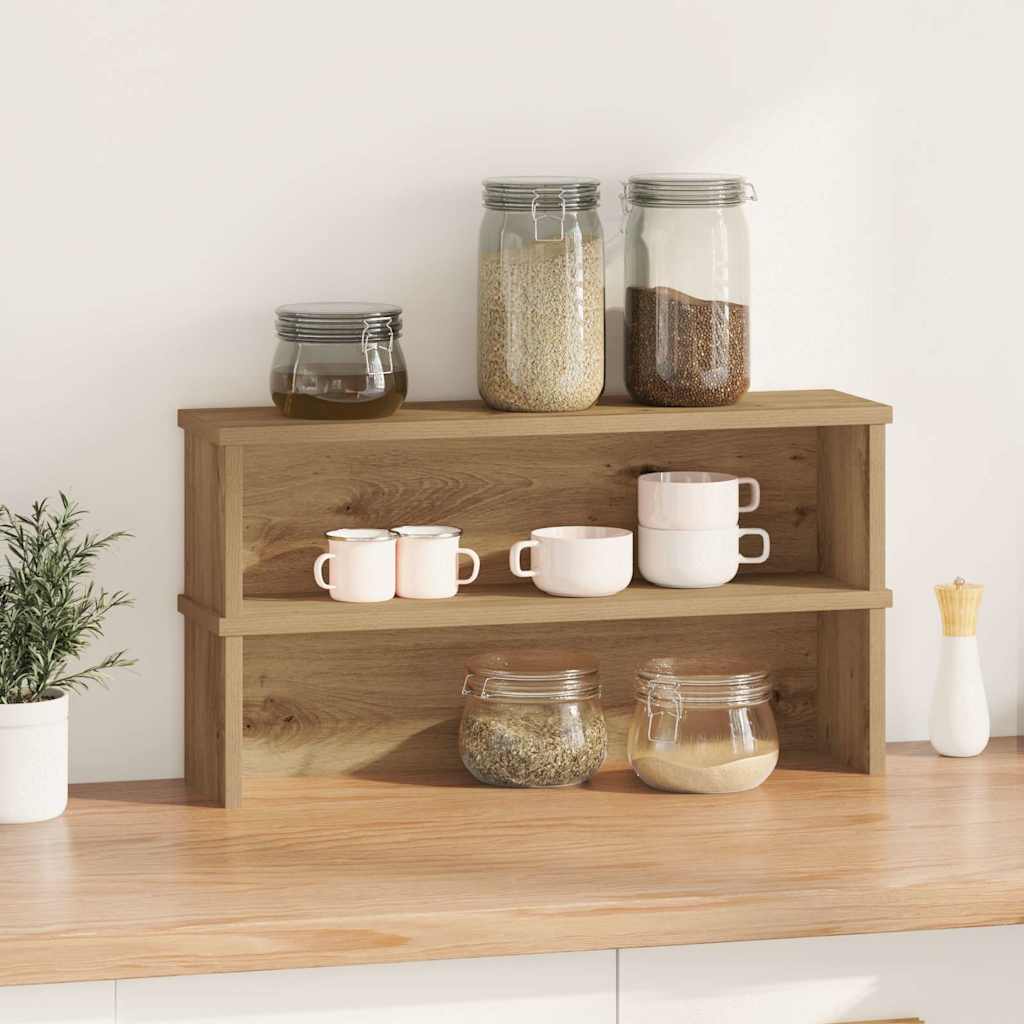 Vidaxl Kitchen Racks Stapelbar 2 PCs 60x15x16 cm Artisanal Eiche Farbe