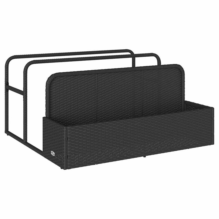 Vidaxx Aufbewahrungstasche für den Pool, schwarz, 110x100x57 cm, Polyrattan