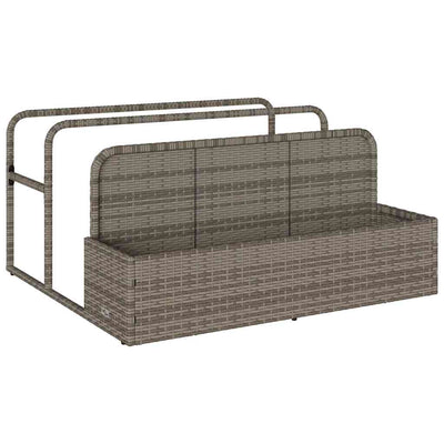 Vidaxx Aufbewahrungstasche für den Pool, grau, 110x100x57 cm, Polyrattan