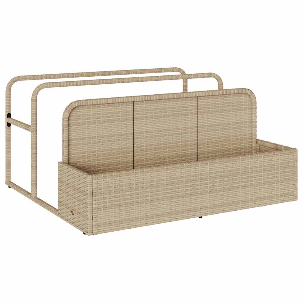 Vidaxx Aufbewahrungstasche für den Pool, beige, 110x100x57 cm, Polyrattan