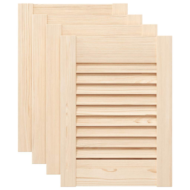 Vidaxxl-Schranktüren mit Lamellen, 4 Stück, 39,5 x 29,5 cm, massives Kiefernholz