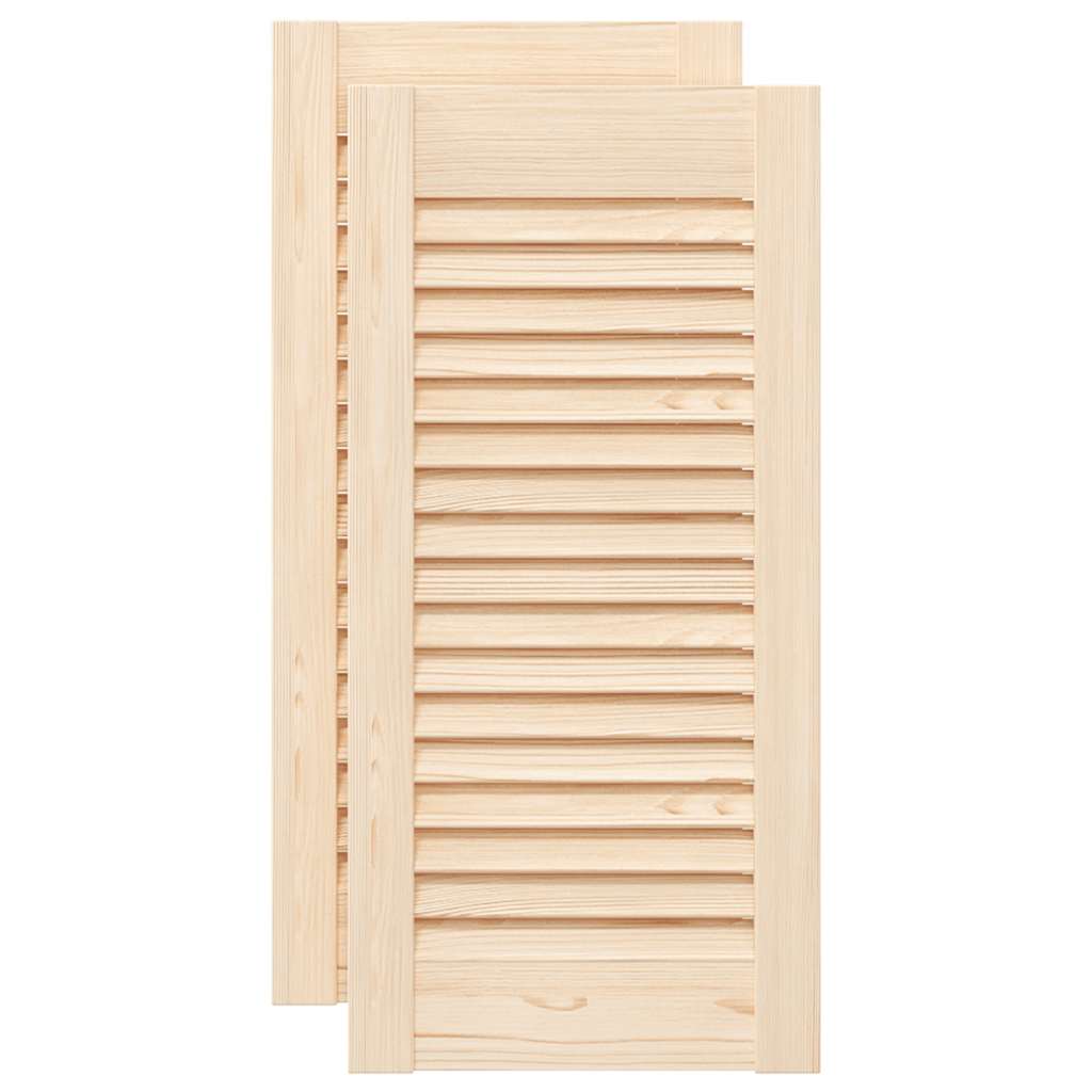 Vidaxx Schranktüren mit Lamellen 2 Stück 61,5x29,5 cm massives Kiefernholz