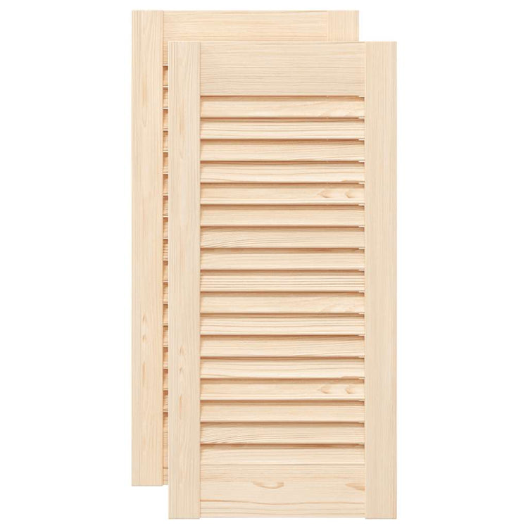 Vidaxx Schranktüren mit Lamellen 2 Stück 61,5x29,5 cm massives Kiefernholz
