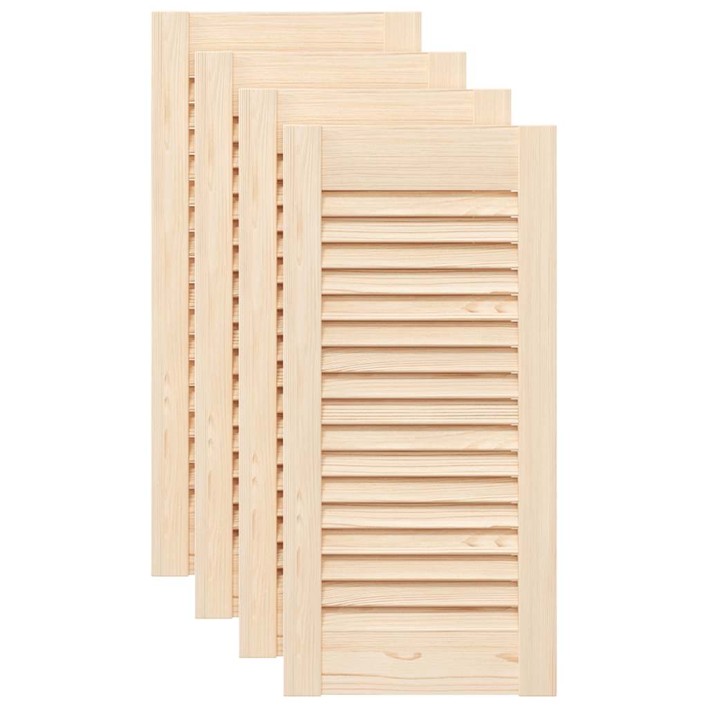 Vidaxxl-Schranktüren mit Lamellen, 4 Stück, 61,5 x 29,5 cm, massives Kiefernholz