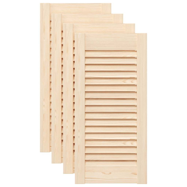 Vidaxxl-Schranktüren mit Lamellen, 4 Stück, 61,5 x 29,5 cm, massives Kiefernholz