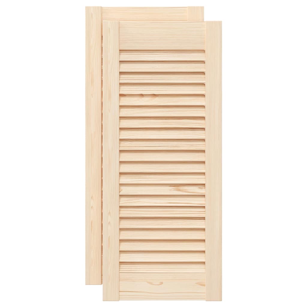 Vidaxx Schranktüren mit Lamellen 2 Stück 69x29,5 cm massives Kiefernholz