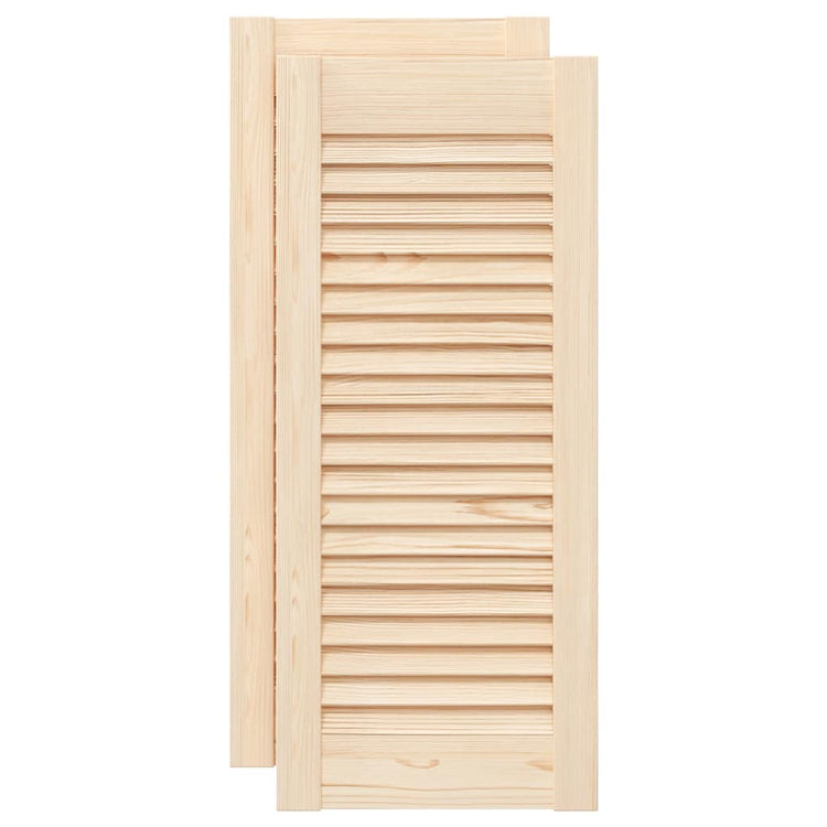 Vidaxx Schranktüren mit Lamellen 2 Stück 69x29,5 cm massives Kiefernholz