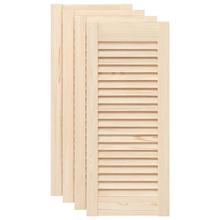 Vidaxx Schranktüren mit Lamellen 4 Stück 69x29,5 cm massives Kiefernholz
