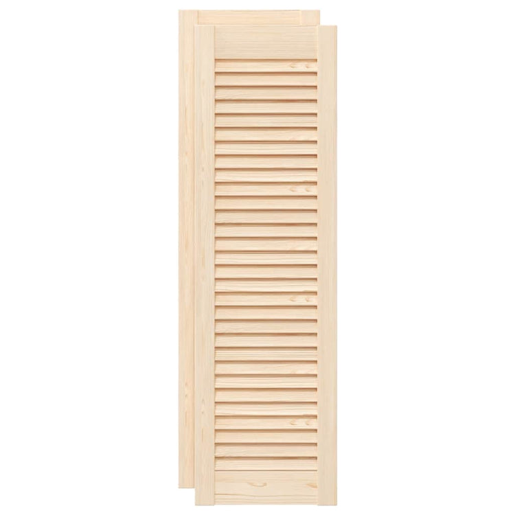 Vidaxx Schranktüren mit Lamellen 2 Stück 99x29,5 cm massives Kiefernholz