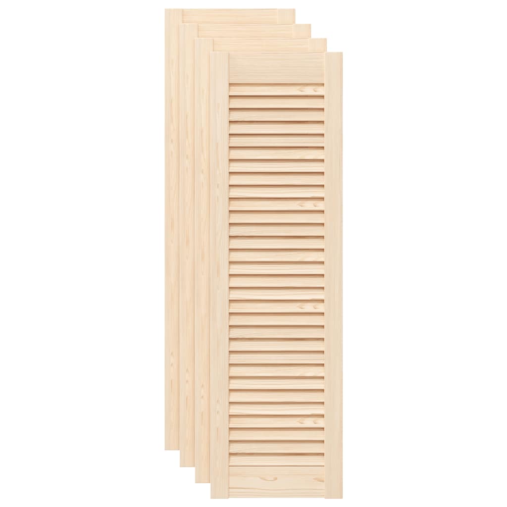 Vidaxx Schranktüren mit Lamellen 4 Stück 99x29,5 cm massives Kiefernholz