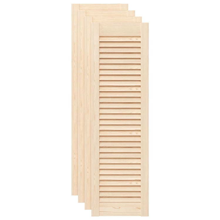 Vidaxx Schranktüren mit Lamellen 4 Stück 99x29,5 cm massives Kiefernholz