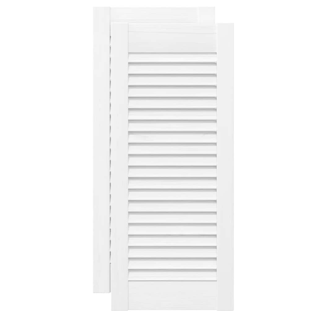 VidaXL Schranktüren Lamellendesign 2 Stk. 69x29,5 cm weiß
