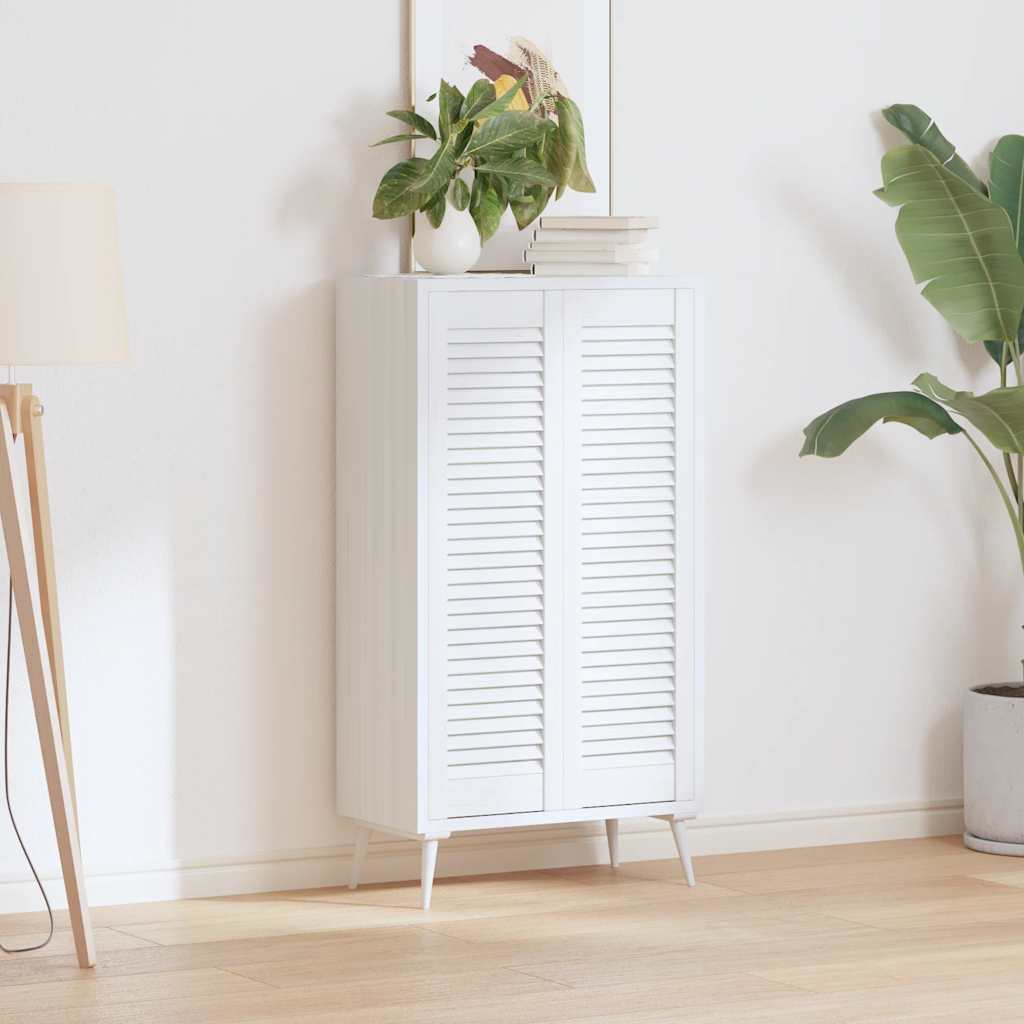 Vidaxxl Schranktüren Lamellendesign 2 Stück 99x29,5 cm weiß