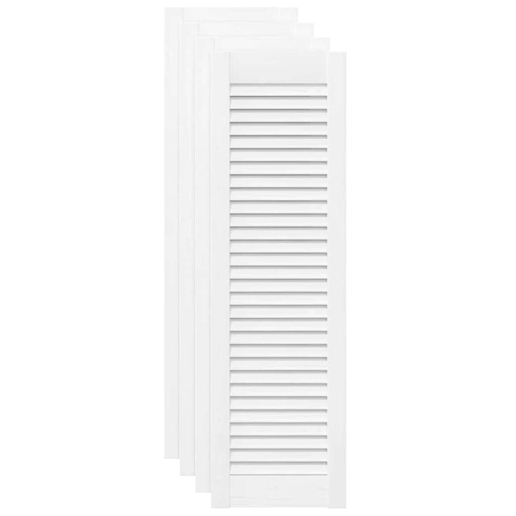 Vidaxxl Schranktüren Lamellendesign 4 Stück 99x29,5 cm weiß