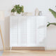 Vidaxxl Schranktüren Lamellendesign 4 Stück 99x29,5 cm weiß
