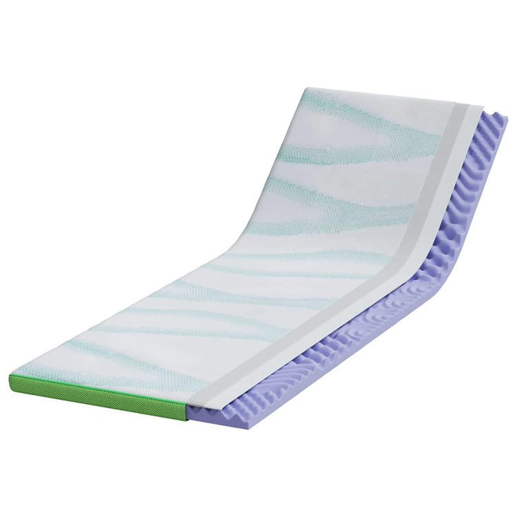 Vidaxxl Matratzenauflage weiß und grün 70 x 200 cm Jacquardstoff